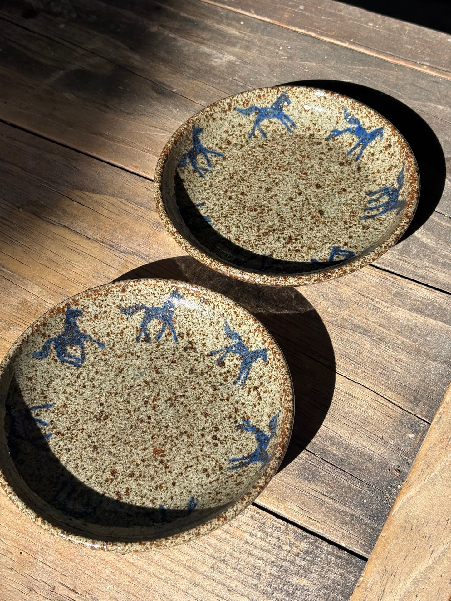 Running Horses catchall plate set