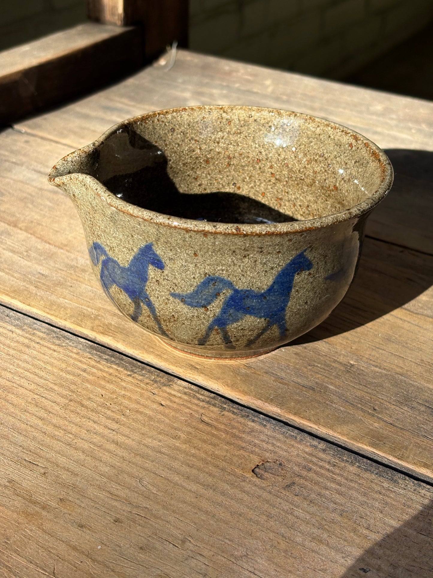 Running Horses matcha bowl