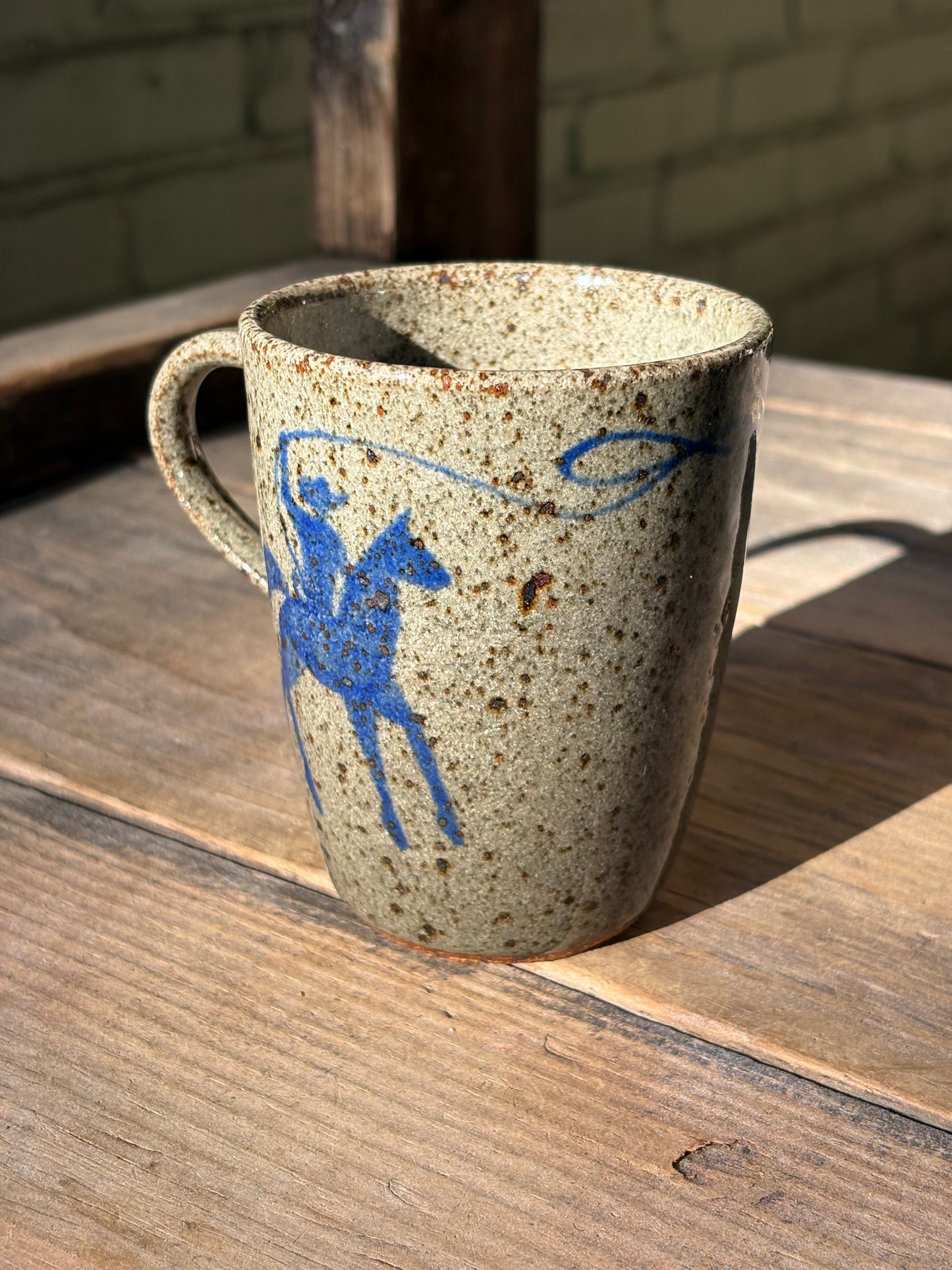 Lassoing Cowboy and Bull mug