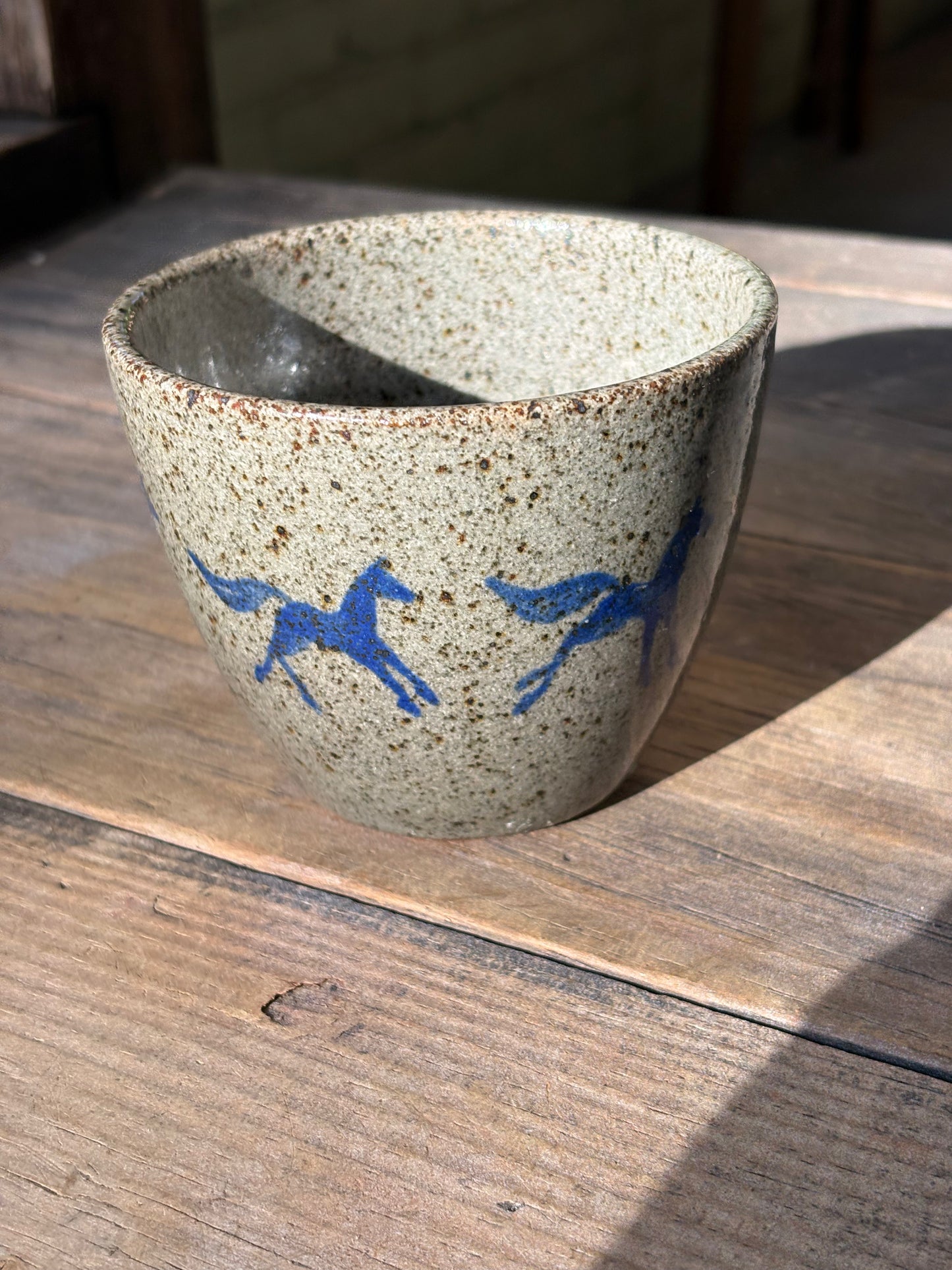 Running Horses wide mug