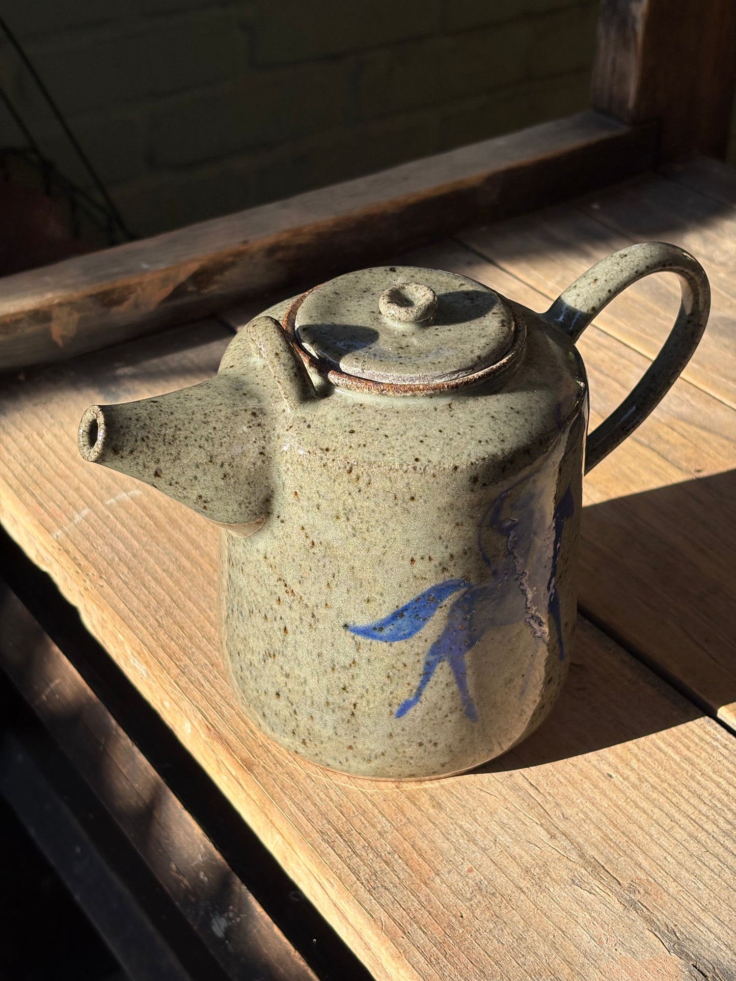 Lassoing Cowboy and Bull teapot