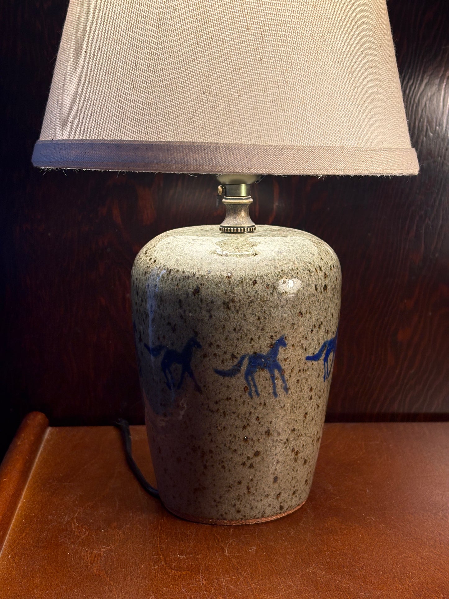 Running Horses lamp
