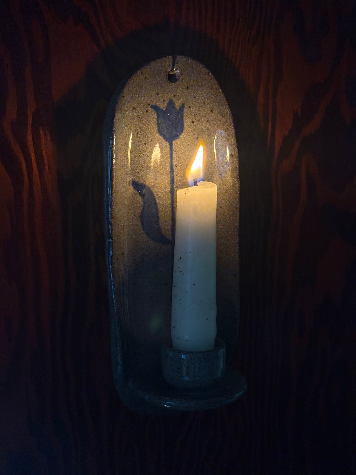 Tulip candle sconce set
