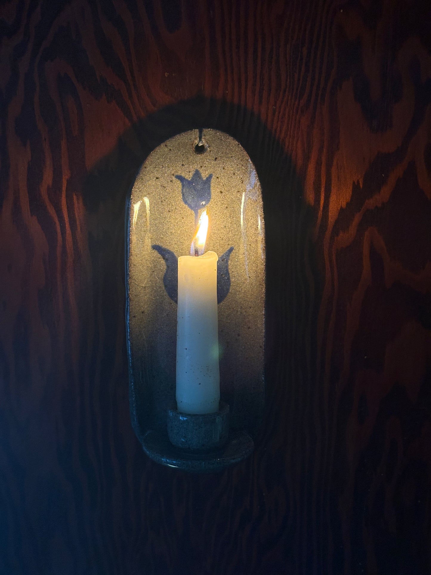 Tulip candle sconce set