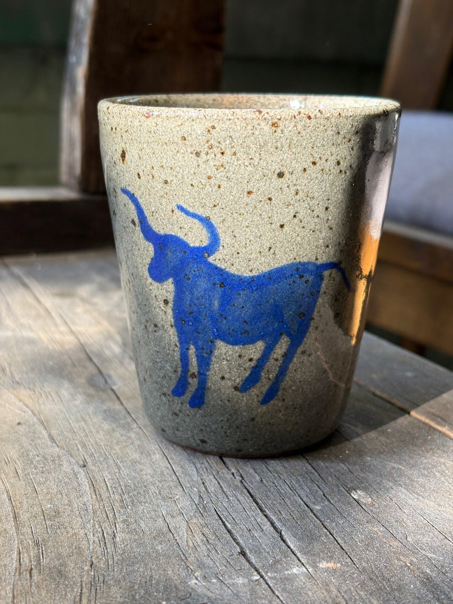 Lassoing Cowboy and Bull cup