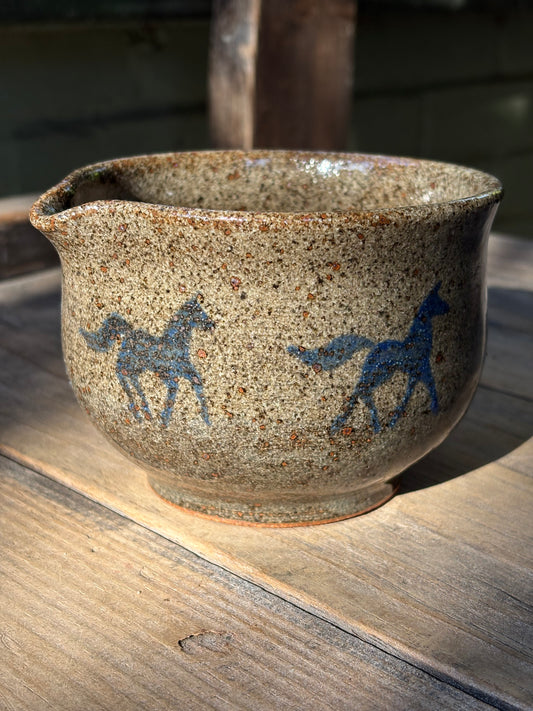 Running Horses matcha bowl
